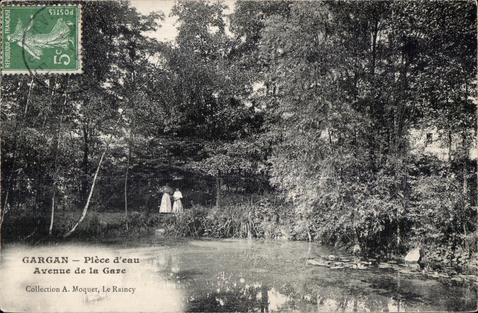 CPA Gargan Plece d eau Avenue de la Gare