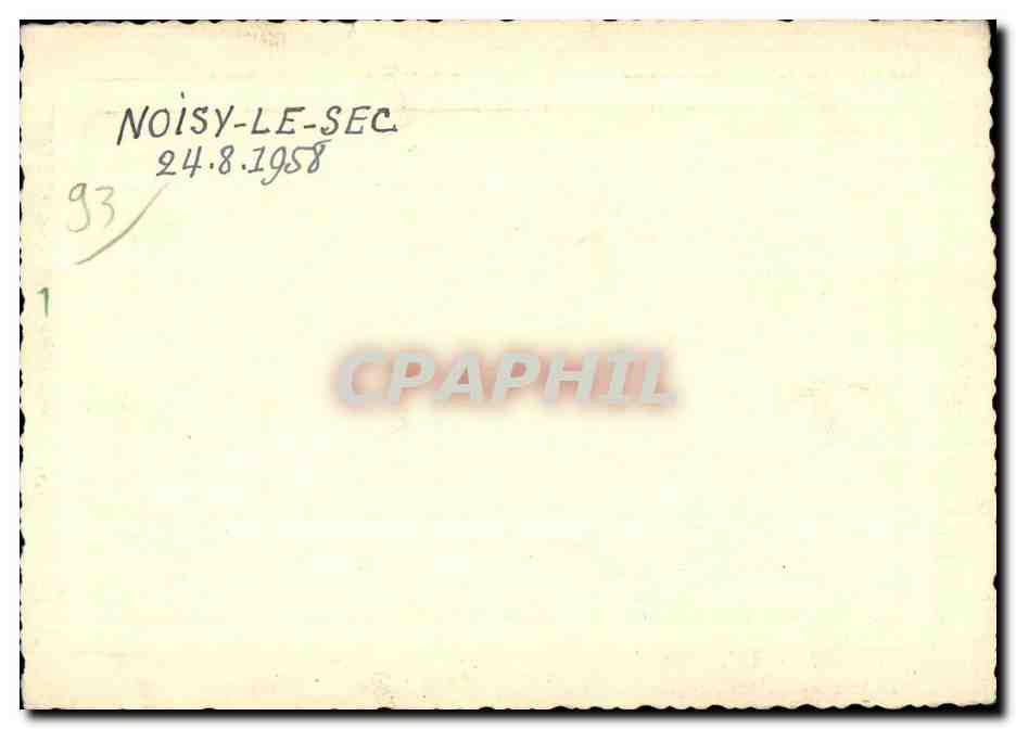 PHOTO Noisy Le Sec 1958  — Rückseite