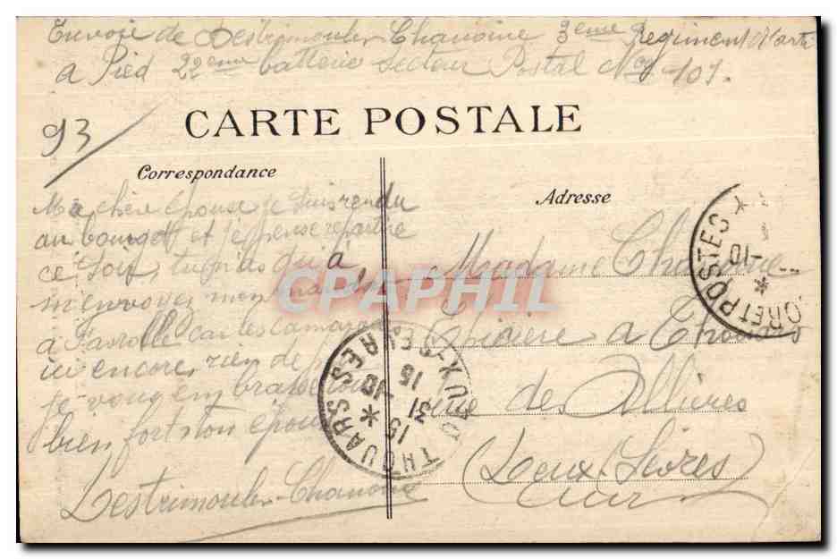 CPA Le Bourget Le Caveau Monument ou sont deposes les restes des Soldats morts en 1870 1871 — Rückseite