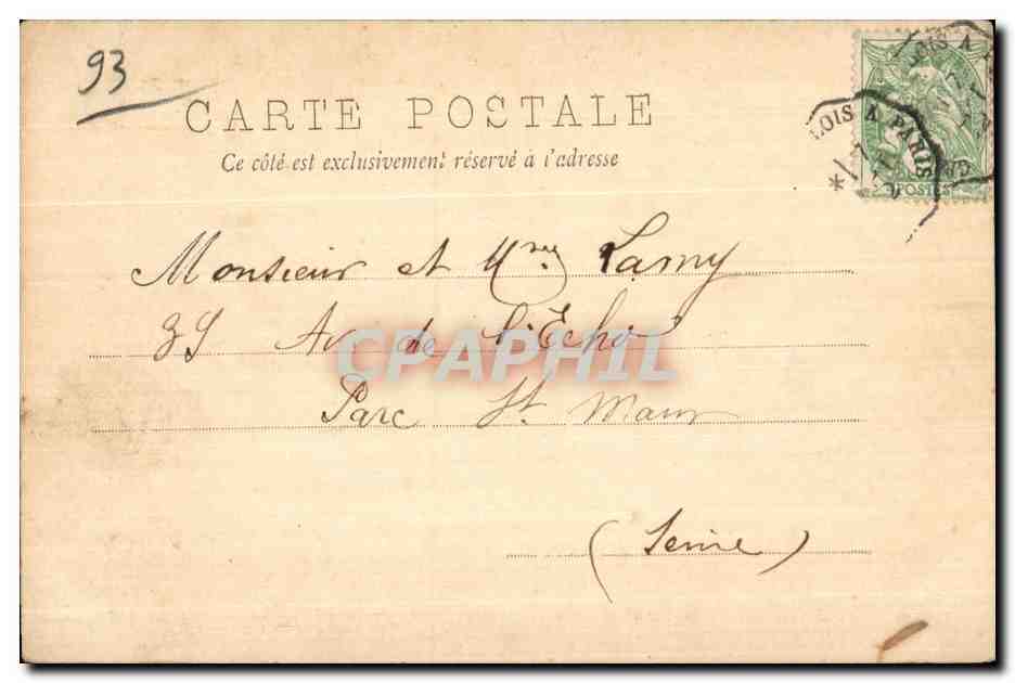 CPA Le Bourget Monument Commemoratif De La Guerre De 1870 1871 Militaria  — Rückseite