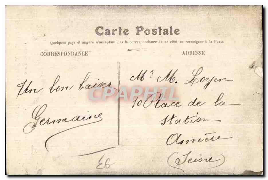 CPA Drancy Tombeau de la Doucette dans le Parc du Chateau — Rückseite