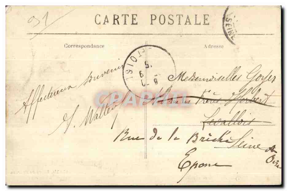 CPA Bis Bords de I Yerres a I Abbaye — Back