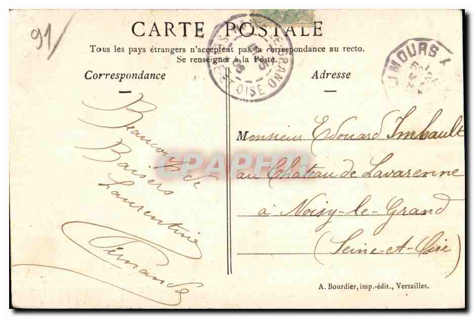 CPA Palaiseau (S et O) L Yvette pres du Moulin de Lozere — Rückseite