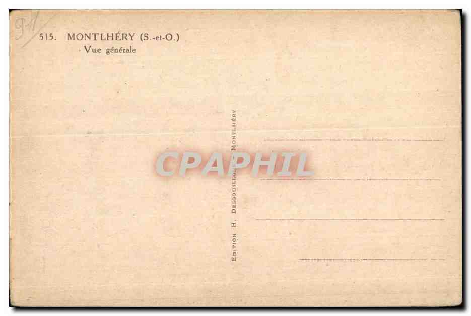 Montlhery - Vue Generale - CPA  — Rückseite