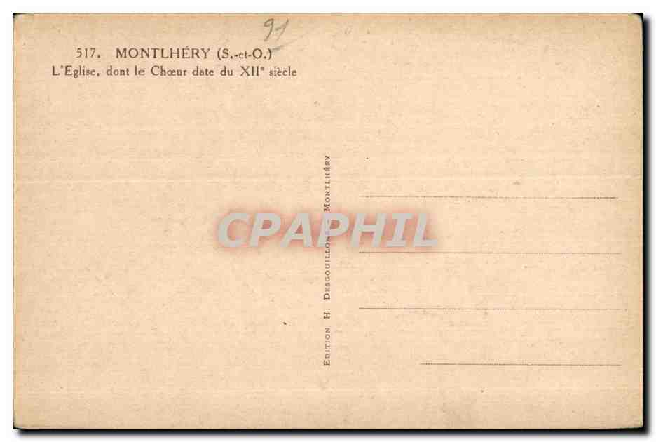 Montlhery - L Eglise - CPA  — Rückseite