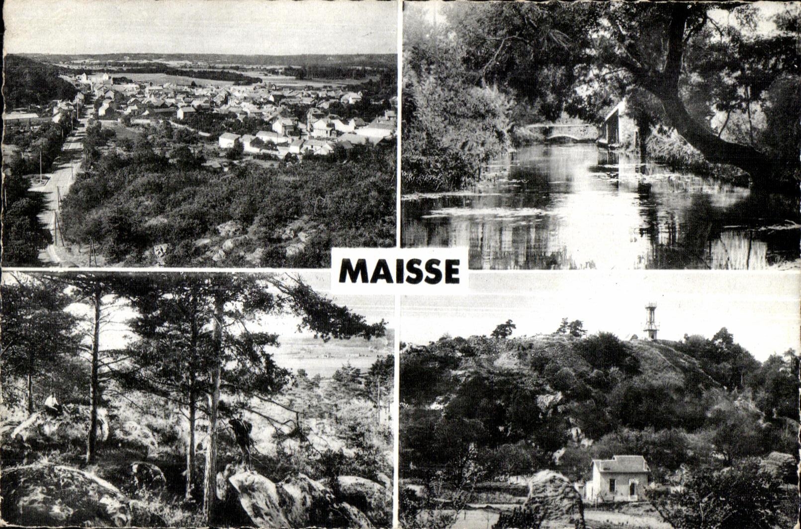 Maissé — allgemeiner Blick, Berge der Essonne, die Felsen, der Aussichtspunkt — Künstleredition Robert Raimbau