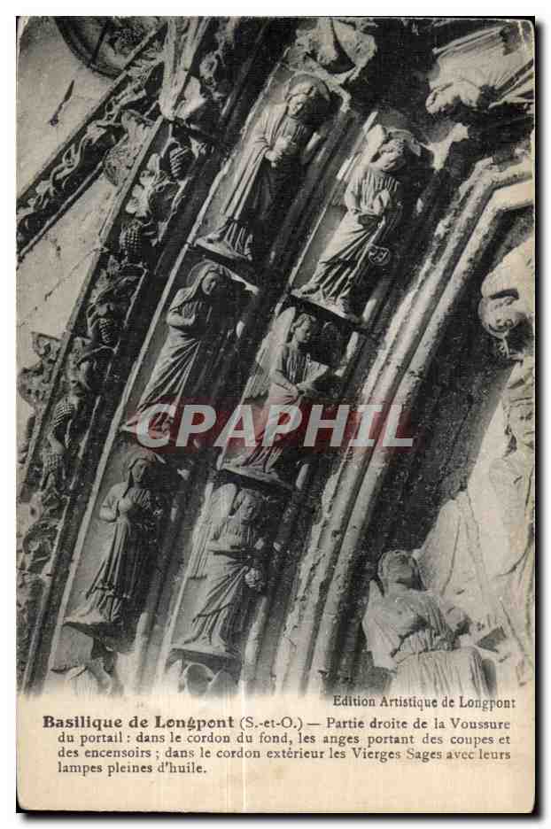 Longpont - La Basilique - Le Portail - CPA 