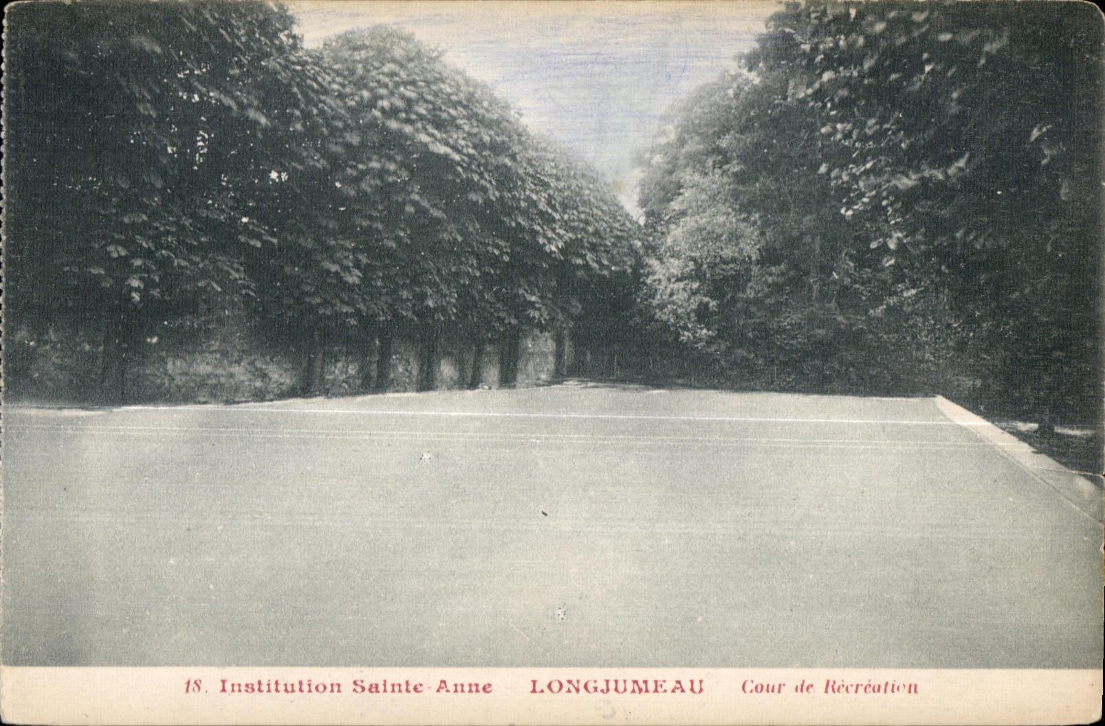 Longjumeau - Cour de Recreation - Institution Sainte Anne - CPA 