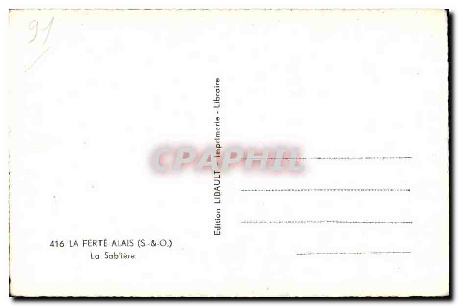 CPA La Ferte Alais (S   O) La sabliere — Rückseite