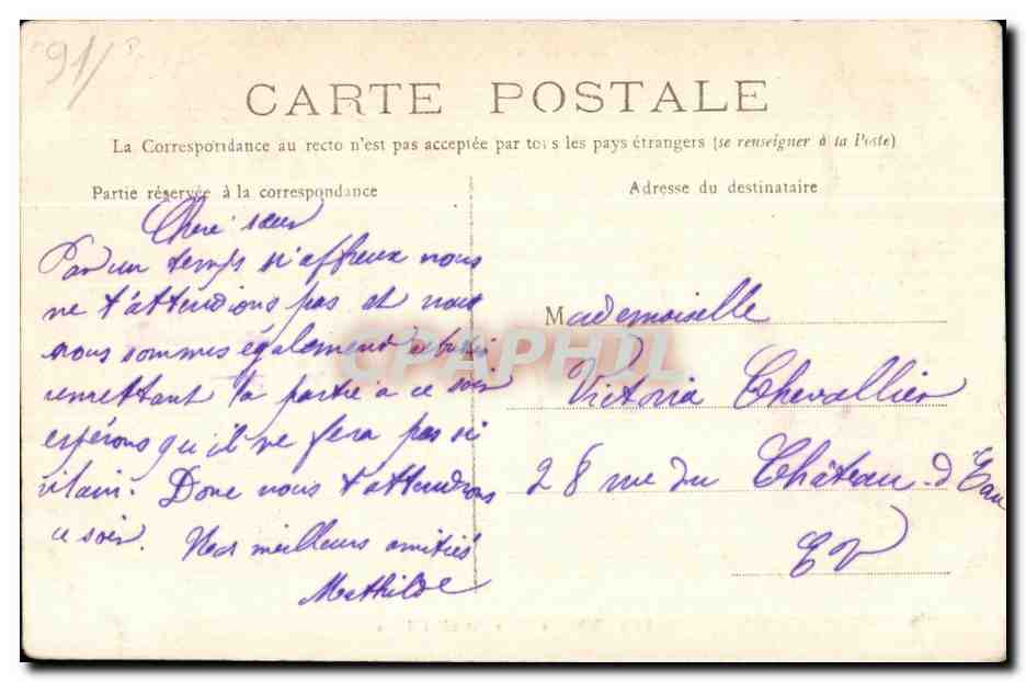 CPA Juvisy Sur orge Le Pare La terrasse — Back