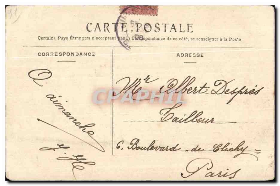 CPA Juvisy Rendez vous de chasse parc du Chateau — Back