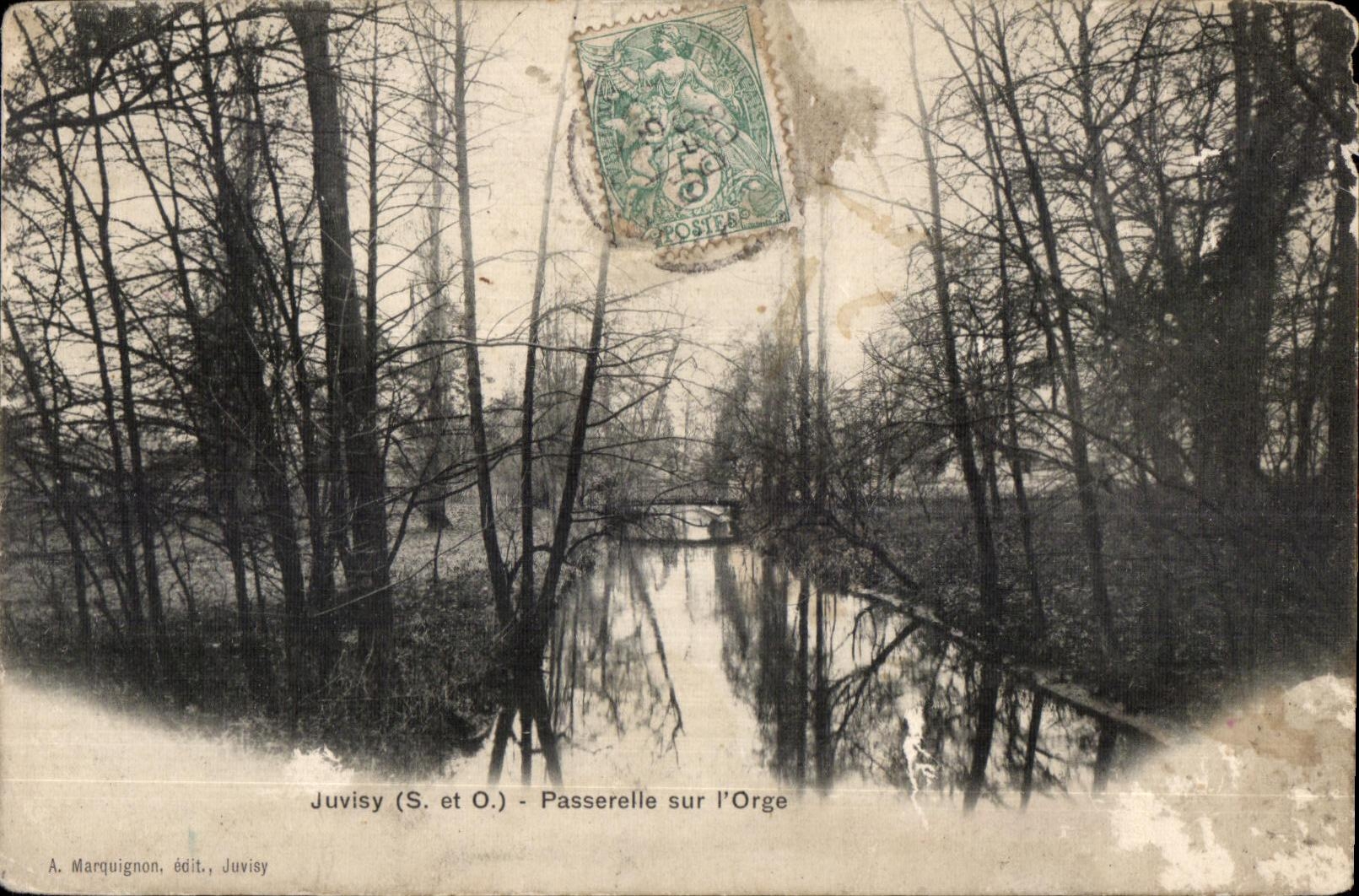 CPA Juvisy (S et O) Passerelle sur l Orge