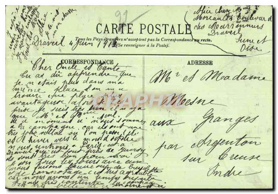 CPA Juvisy Bords de la Seine — Back