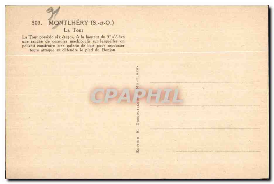 Montlhéry (S.-et-O.) — La Tour — Édition H. Dragouillon — Reverso