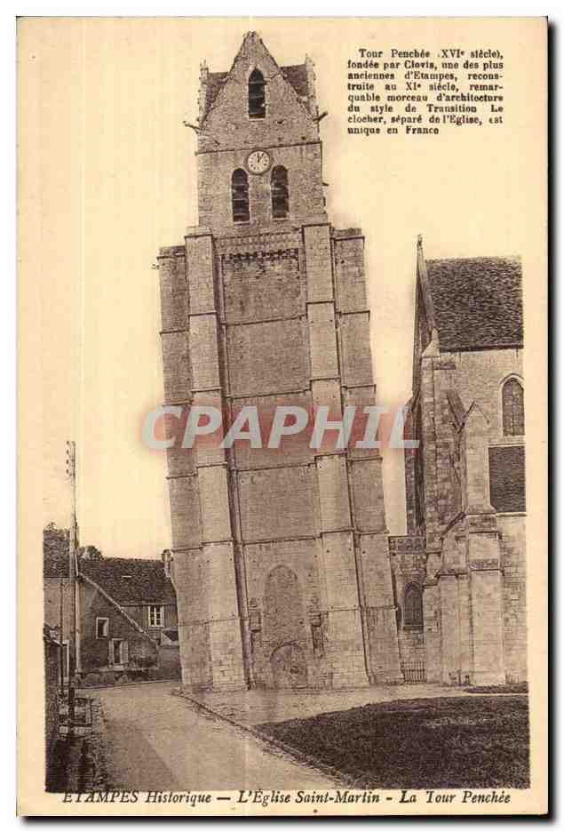 Etampes Historique — L'Église Saint-Martin — La Tour Penchée