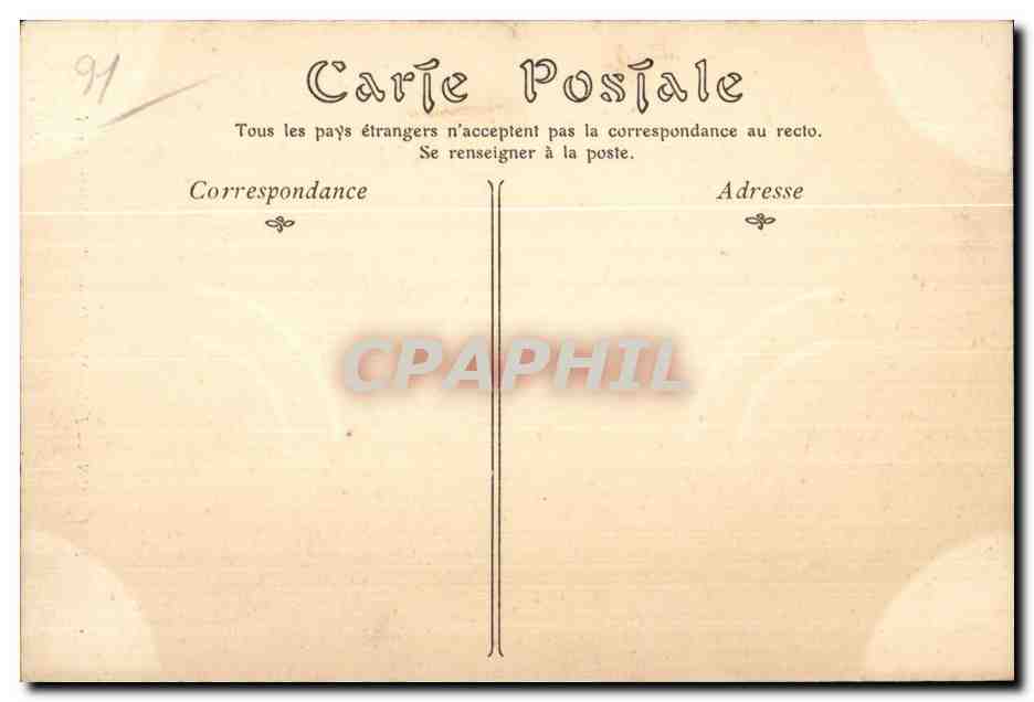 CPA Etampes Eglise Notre Dame portall — Back