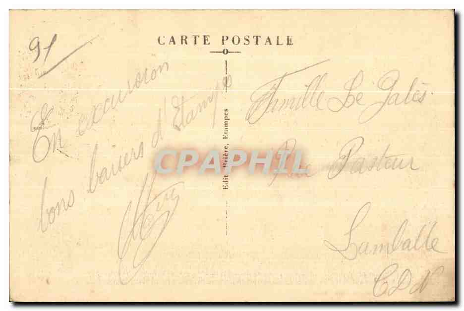 CPA Etampes Portail meridional de l Eglise Notre Dame — Rückseite