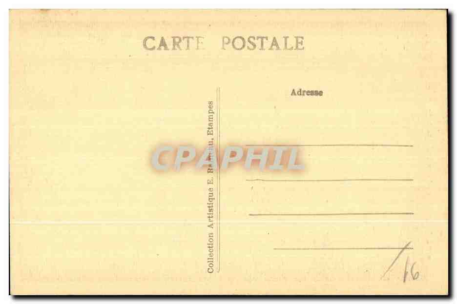 CPA Etampes La Ville vue par une crevasse de la Tour — Rückseite