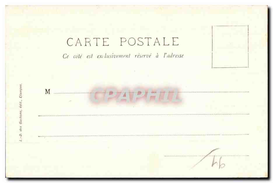 Etampes CPA La tour de Guinette — Rückseite