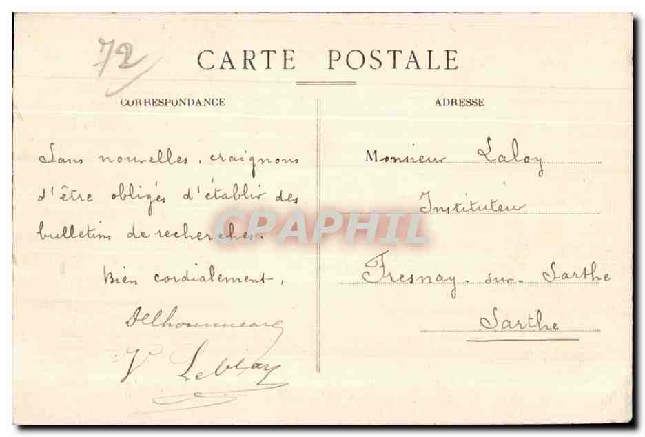 Courbevoie - Le Square de l Hotel de Ville - CPA — Rückseite