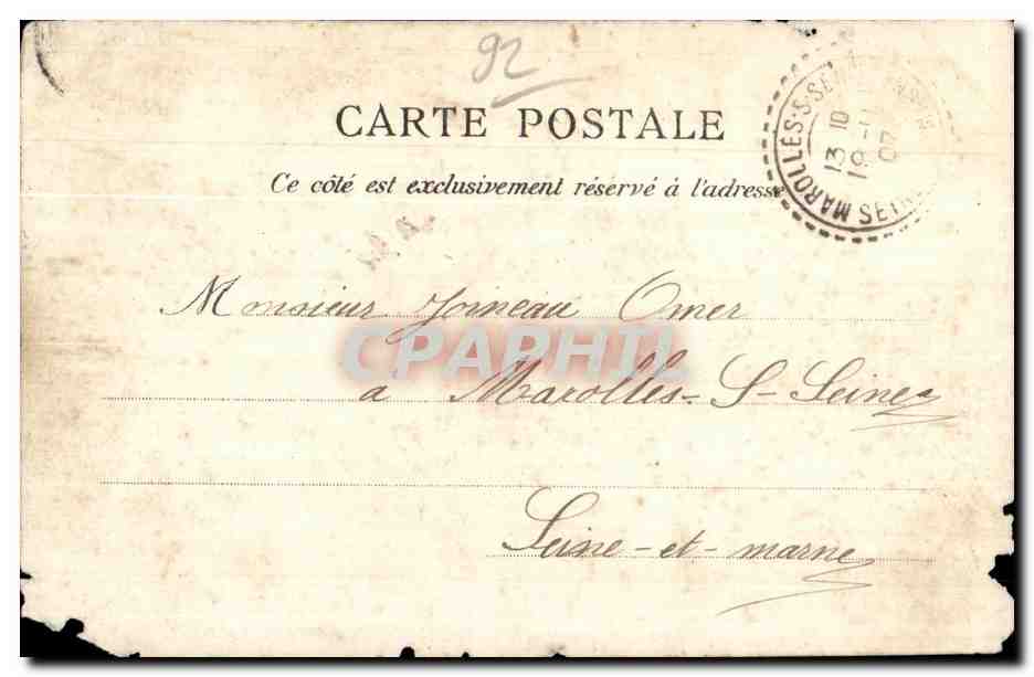 Courbevoie - Rond Piont de Neuilly - CPA — Rückseite