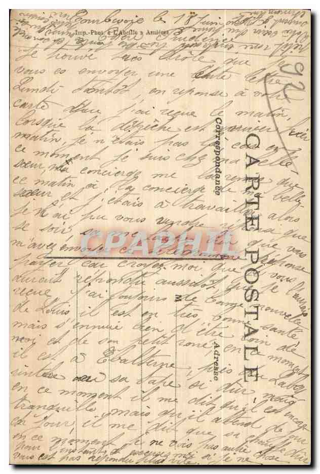 Courbevoie - La Mairie et la Justice de Paix - CPA — Rückseite