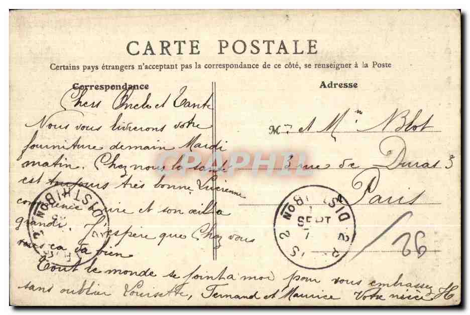 Garches - Un Coin du Parc de Villeneuve l etang - CPA — Rückseite