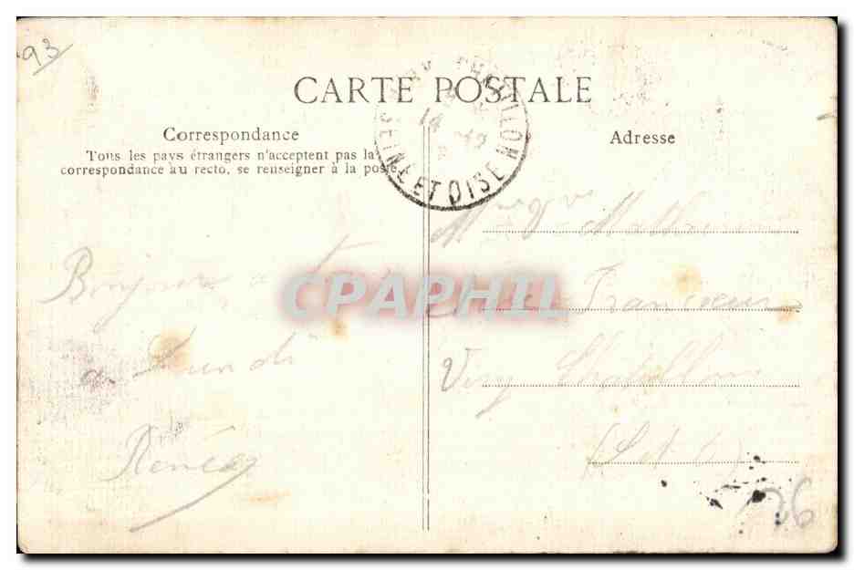 Clichy - Hopital Gouin Galerie du premier etage - CPA — Rückseite