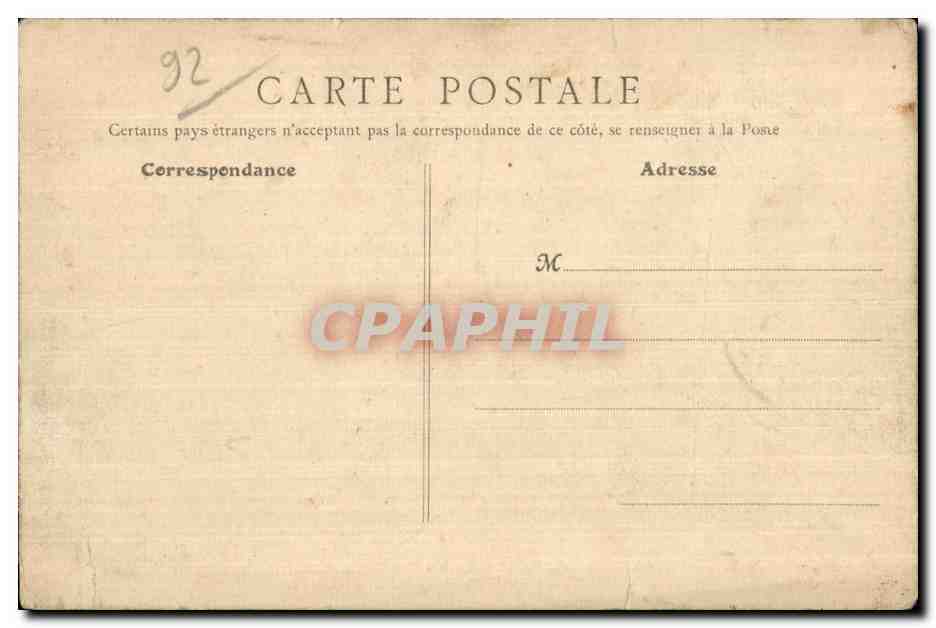 Asnières — Les Inondations de Janvier 1910 — La Rue Saint-Denis — B. F., PARIS — Reverso