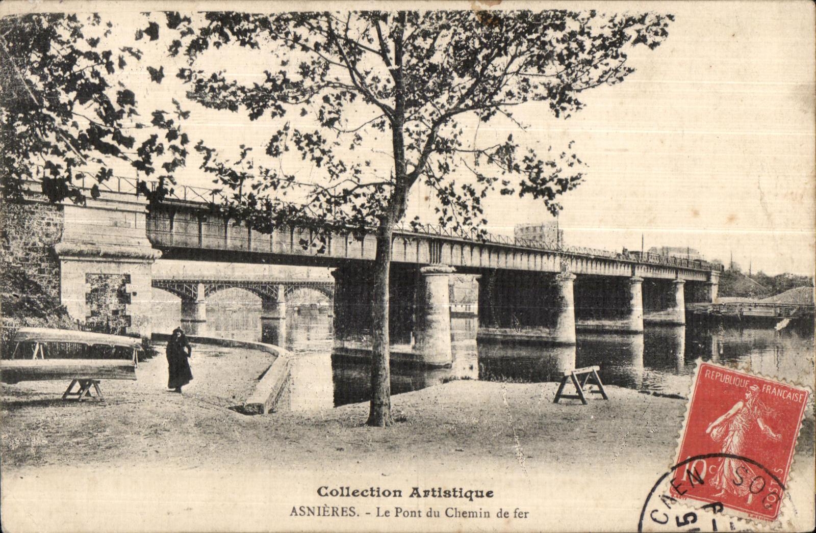 Asnieres - Le Pont du chemin de fer - CPA