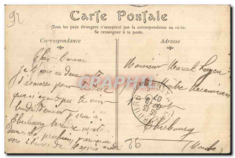 Asnieres - Le Pont - CPA — Rückseite