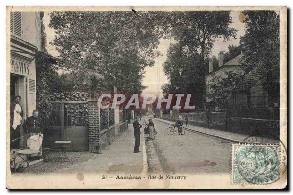 CPA Asnieres Rue de Nanterre