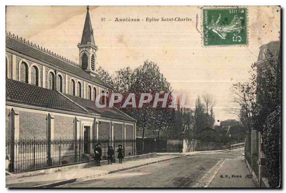 CPA Asnieres Eglise Saint Charles