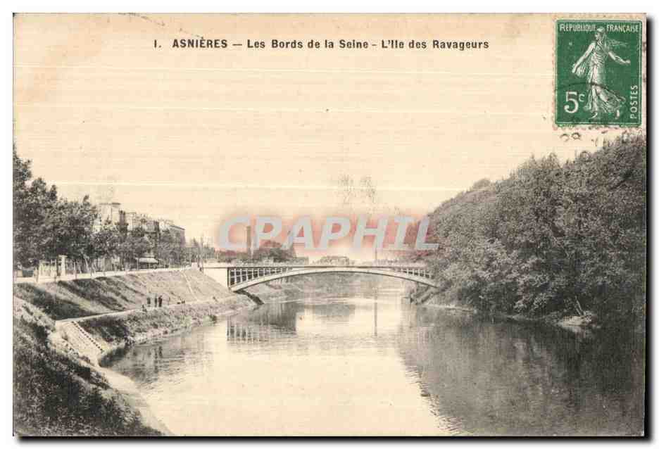 CPA Asnieres Les Bords de la seine L lle des Ravageurs