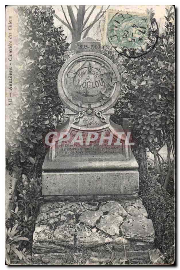 CPA Asnieres Cimetiere des chiens Loulou 