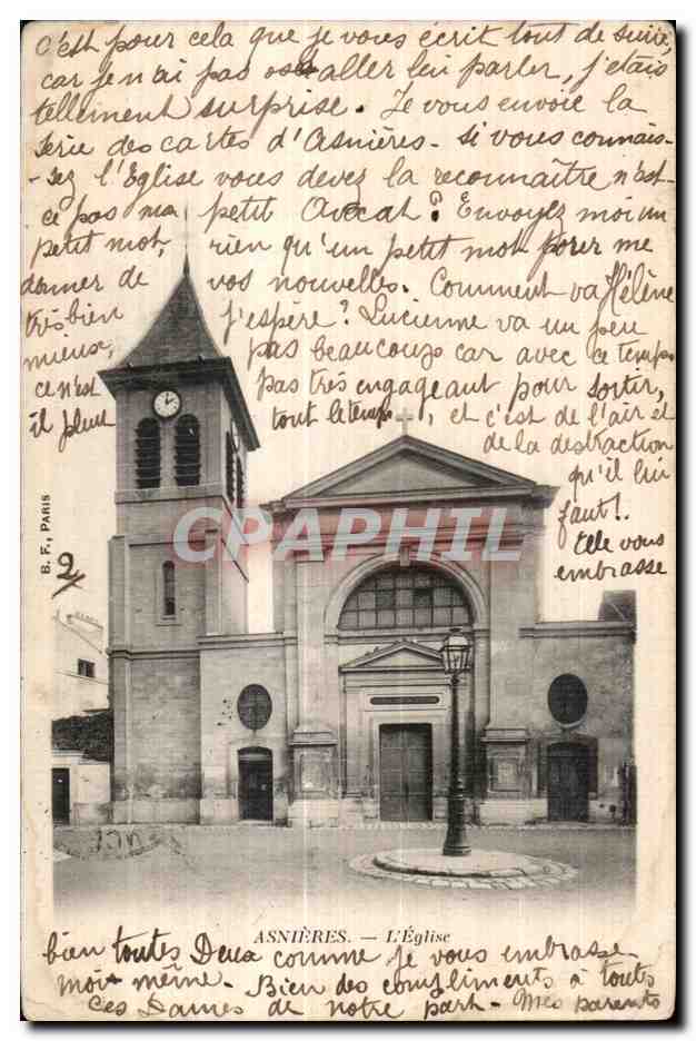 CPA Asnieres L Eglise