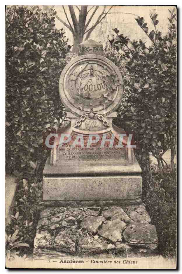 CPA Asnieres Cimetiere des Chiens Loulou 