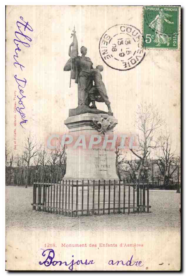 CPA Monument des Enfants d Asnieres 