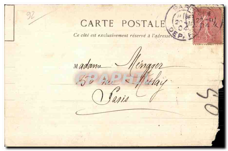 Asnières — Der Hundertfriedhof. Grab von Follette — J. Maring — Rückseite