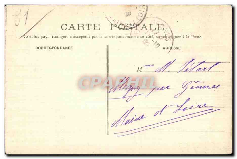 CPA Montceaux Ancienne Eglise XVI e siecle — Rückseite