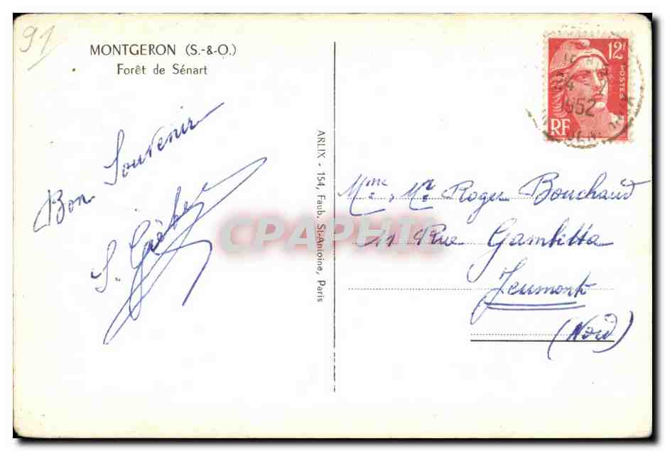 CPA Montgeron (S O) Foret de Senart — Rückseite