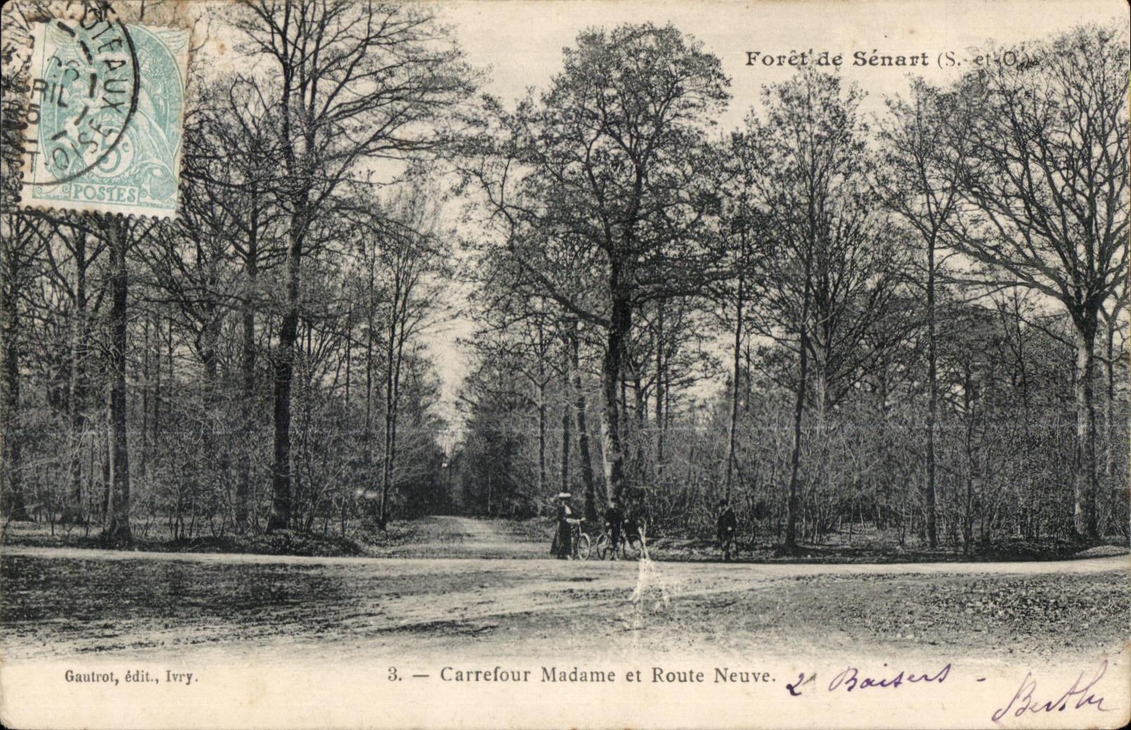 Foret de Senart - Carrefour Madame et Route Neuve Velo Cyclistes - CPA 