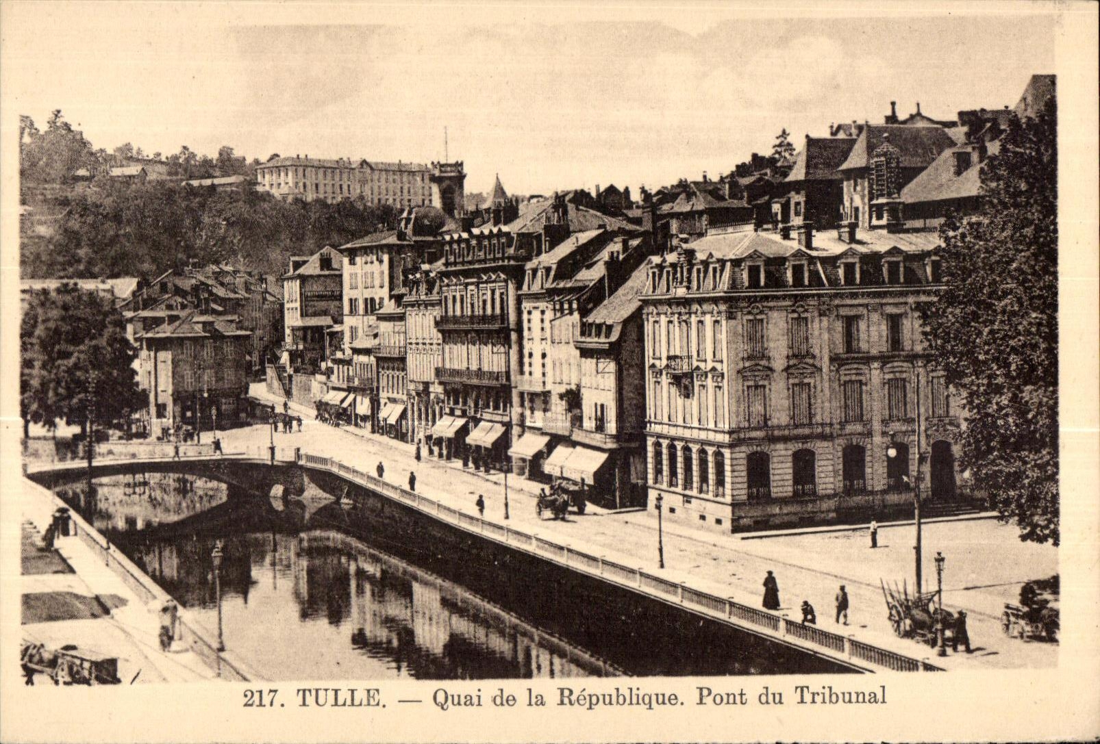 Tulle - Quai de la Republique - Pont du Tribunal - CPA 