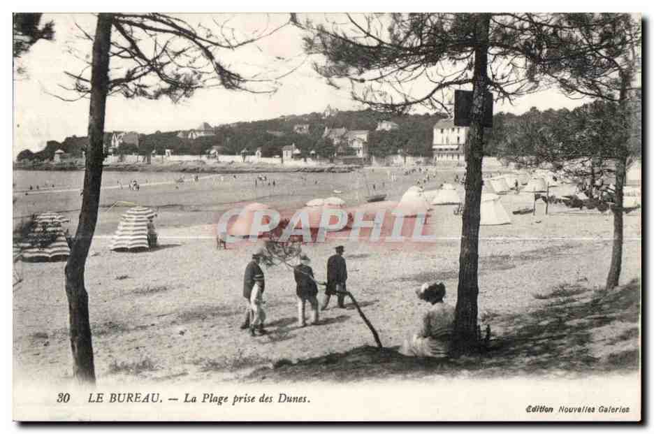 Le Bureau - La Plage prise des Dunes - CPA 