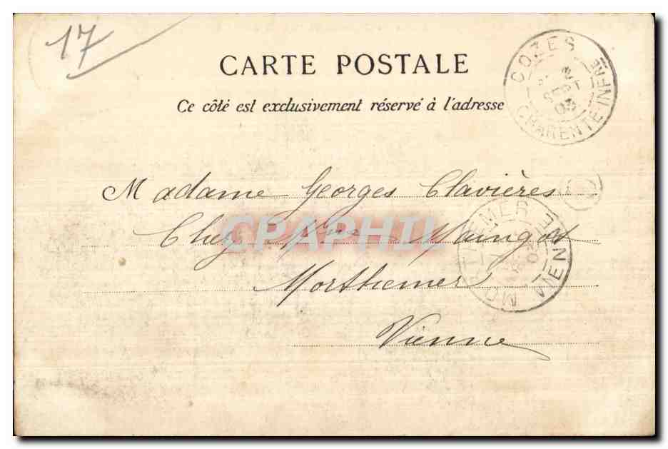 Environs de Royan - Eglise de Talmont et Rocher du Sphinx - CPA  — Rückseite