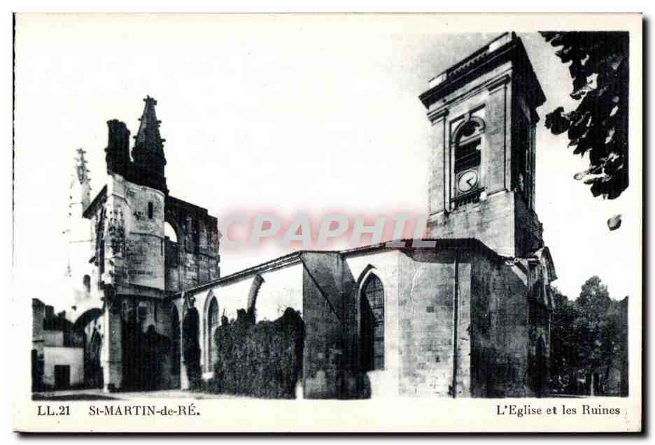 CPA Saint Martin de Re L eglise en ruines 