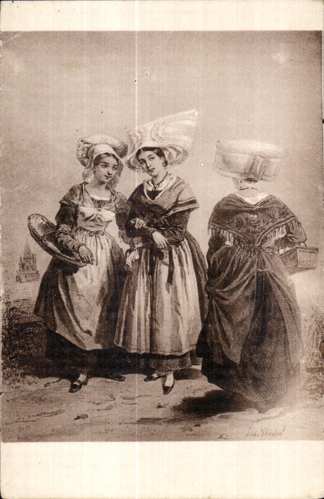 CPA Vieux Costumes d Aunis et Saintonge Folklore Costume 