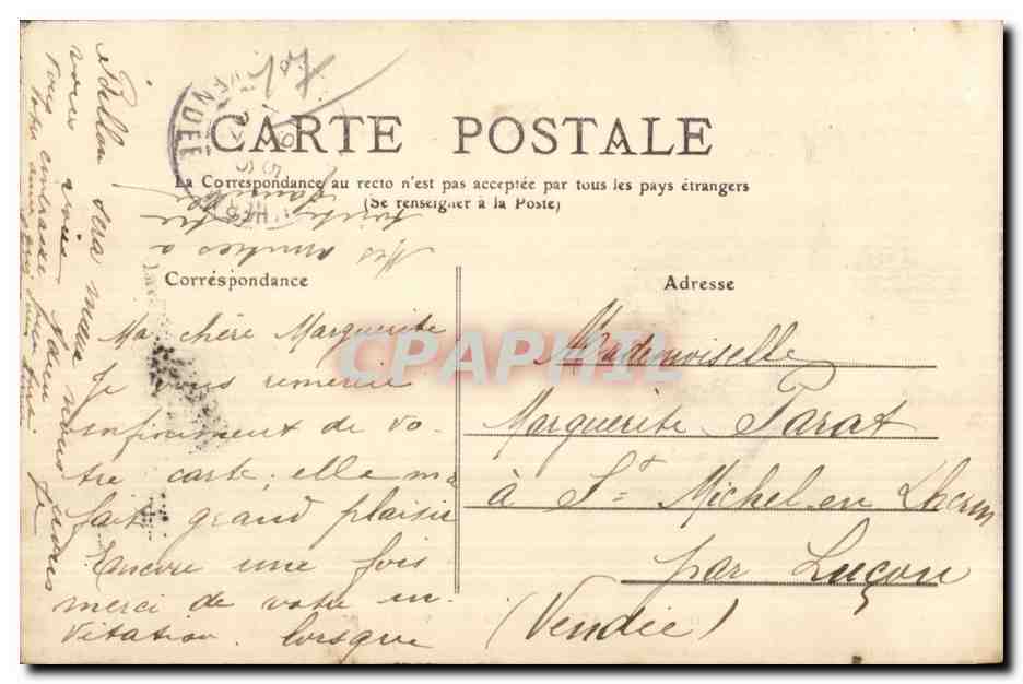 CPA Tonnay Charente Le Pont vu de la prairie — Rückseite