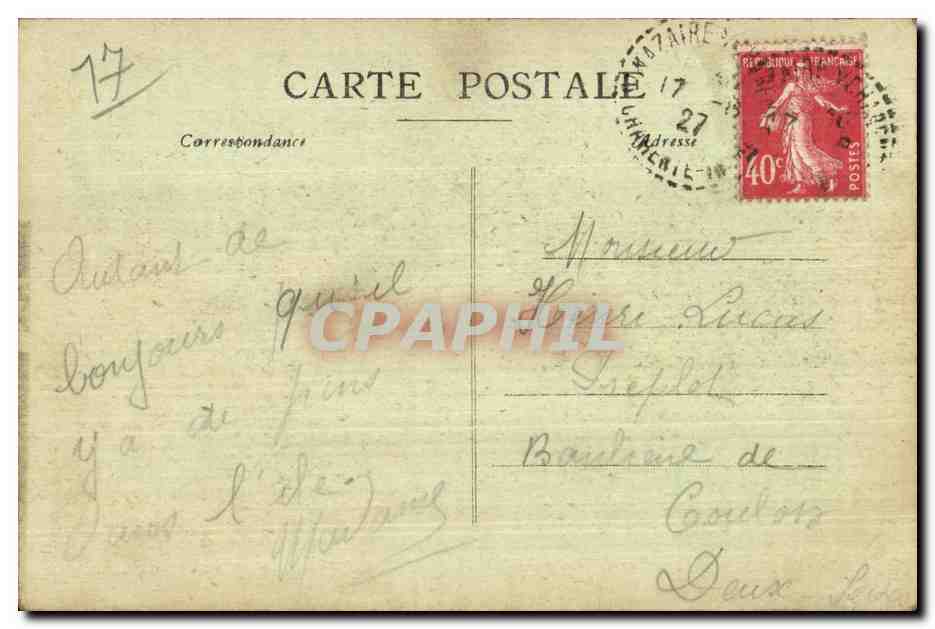 CPA Cet ancien Fort en Partie transforme en chapelle Charente  — Back