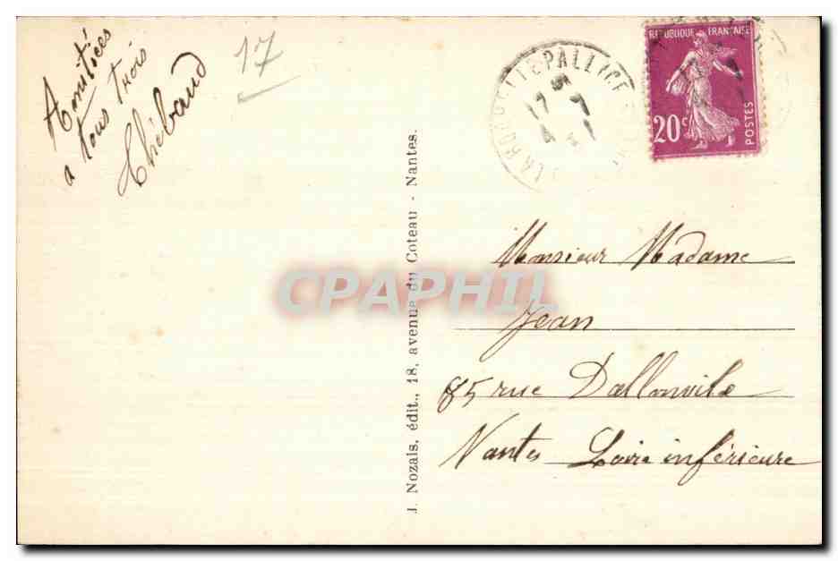 CPA La Pallice Rochelle Avant Port Bateau  — Rückseite